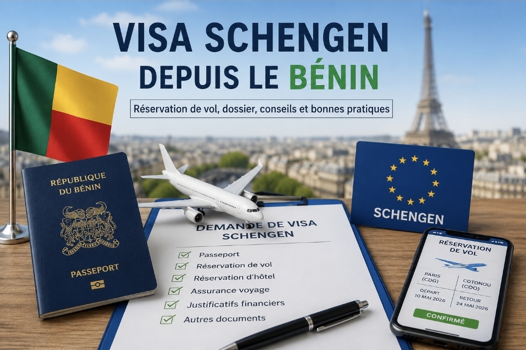Visa Schengen depuis le Bénin : faut-il réserver un billet d'avion avant de déposer sa demande ? 1000071000
